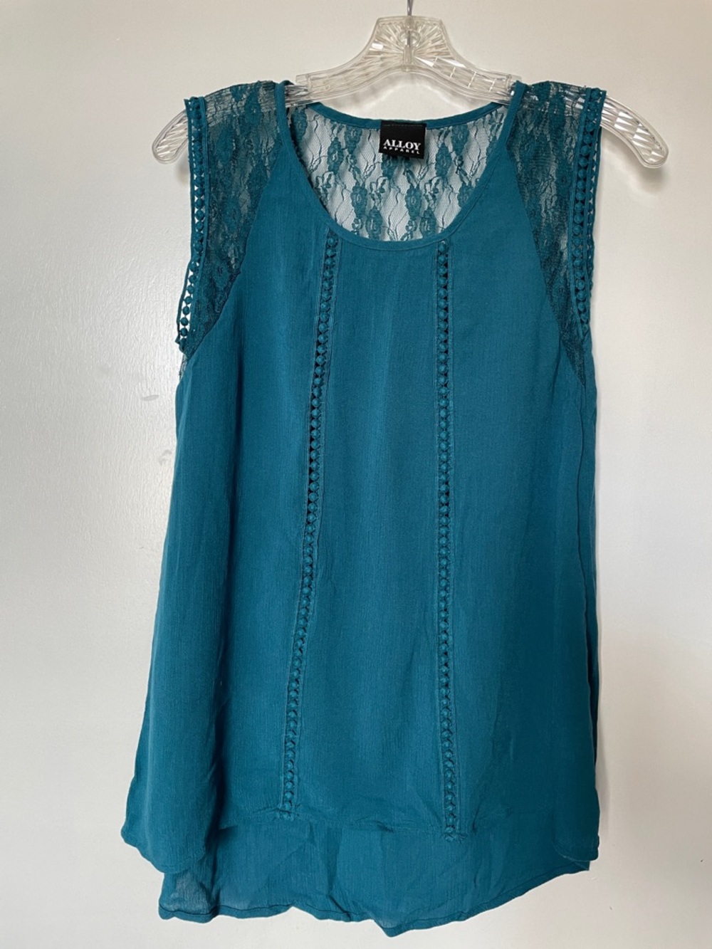 ALLOY Teal Lace-Trim Sleeveless Camisole